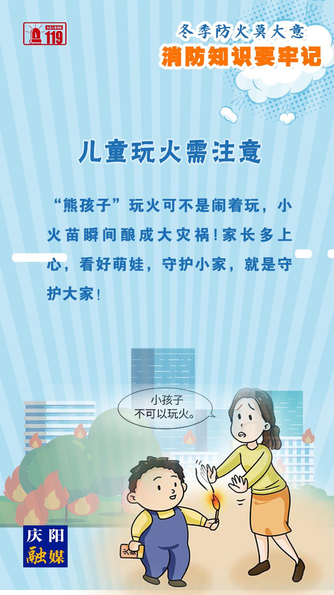 【微海報】冬季防火莫大意，兒童玩火需注意！