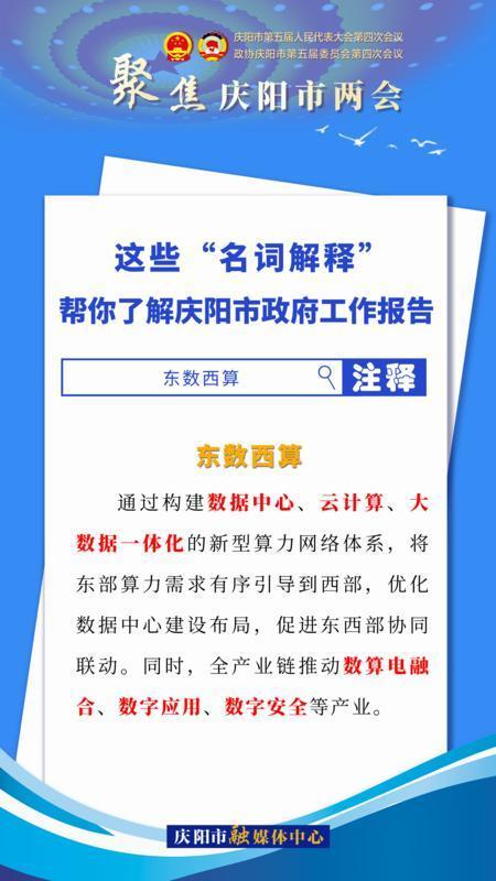 海報(bào)｜這些“名詞解釋”，幫你了解慶陽市政府工作報(bào)告（2）