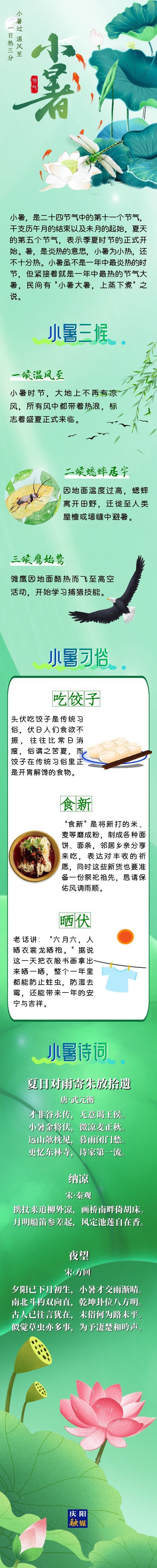 今日小暑丨倏忽溫風至，因循小暑來